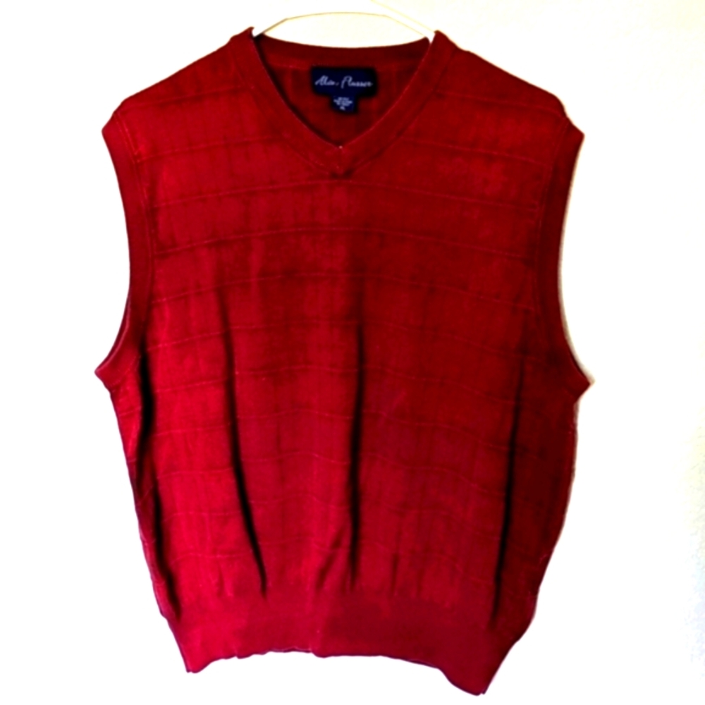 Alan Flusser Burgundy Sweater Vest